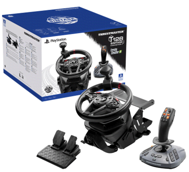 Thrustmaster T128-P - SimTask Farming Pack - PS5 - Wired Steering wheel & Pedal set - Sony PlayStation 4