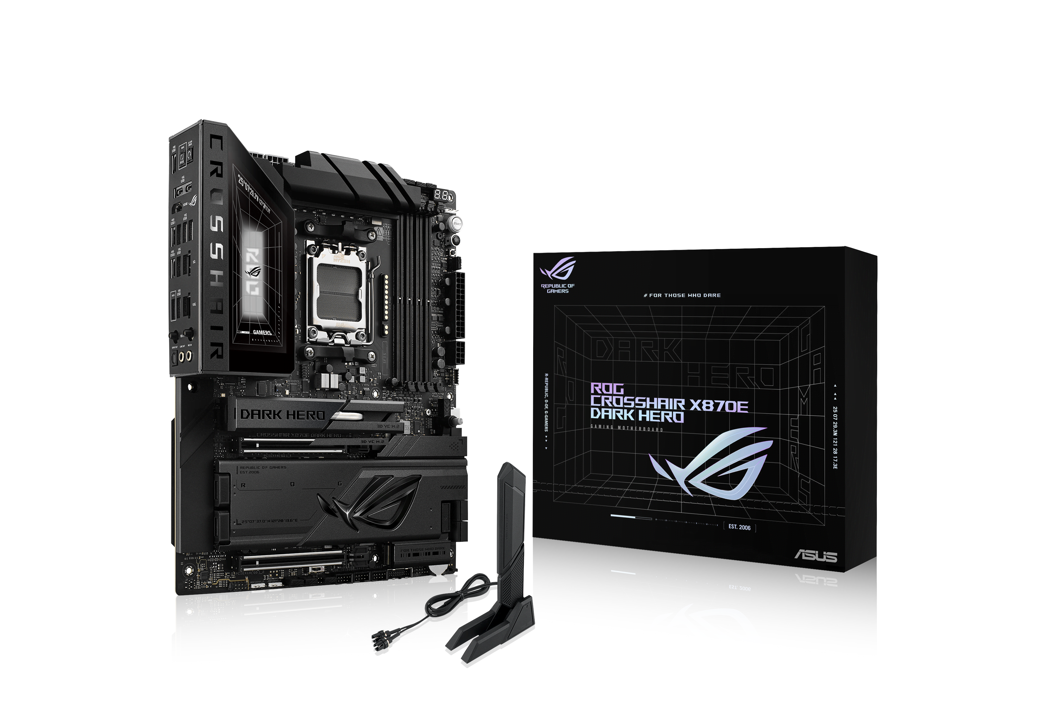 ASUS ROG CROSSHAIR X870E DARK HERO Bundkort - AMD X870E - AMD AM5 - DDR5 RAM - ATX Bundkort 90MB1NT0-M0EAY0