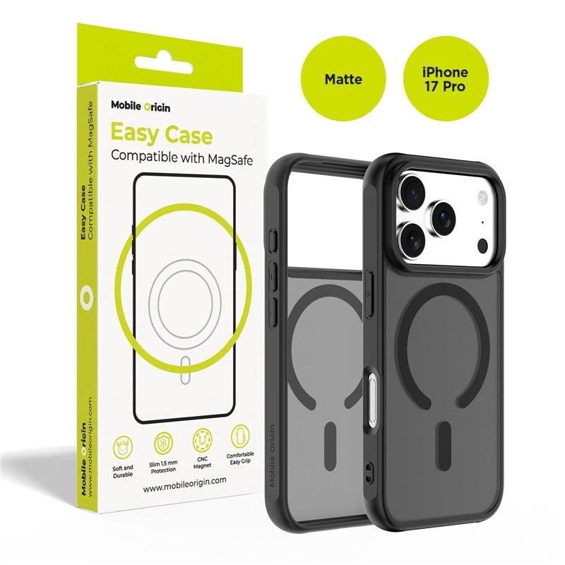 Mobile Origin Hybrid MagSafe Case - matte black - iPhone 17 Pro Mobilcover MO-HYBL-IP17P