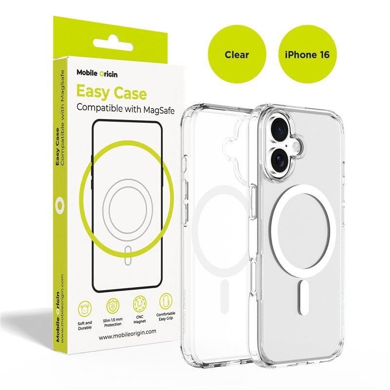 Mobile Origin Hybrid MagSafe Case - clear - iPhone 16 Mobilcover MO-HYCL-IP16