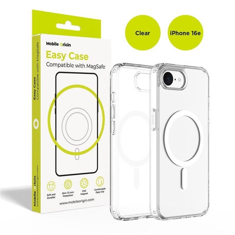 Mobile Origin Hybrid MagSafe Case - clear - iPhone 17e/16e Mobilcover MO-HYCL-IP16E