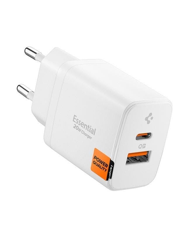 Spigen Essential 20W Wall Charger EE202EU - white Mobil Oplader ACH08704