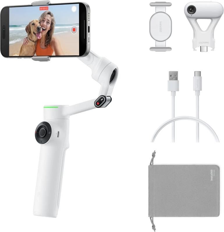 Insta360 Flow 2 Pro AI Tracker Bundle - Summit White Kamerastativ 6977644764220