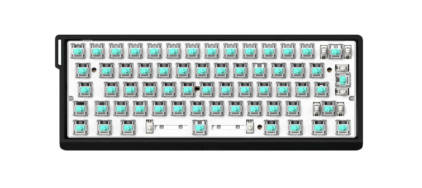 Wooting 60HE v2 - ISO - Non-Split - Plastic - Gaming Tastatur - Uden Numpad - ISO - Sort Tastatur WK3C-ISO-TIK-BK1