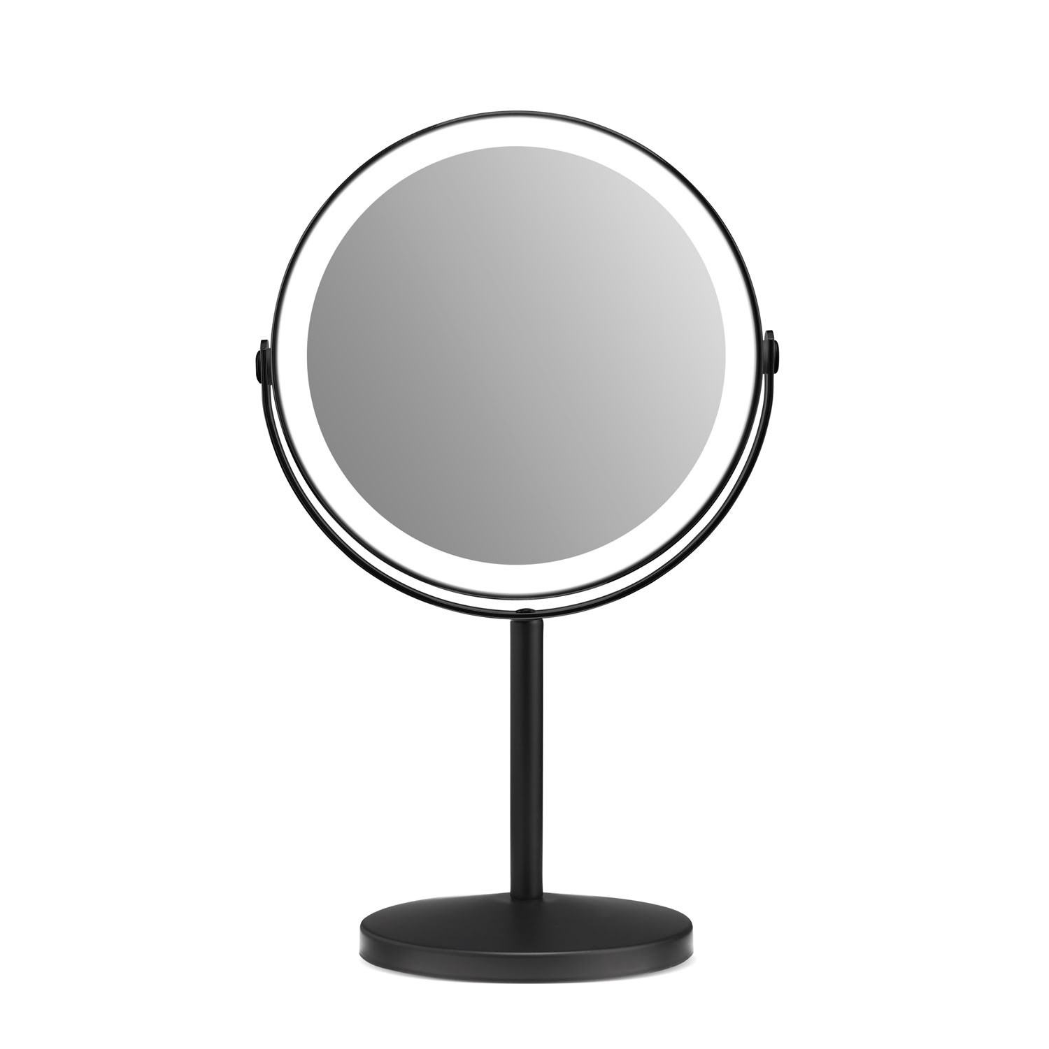 Gillian Jones - Rechargeable LED table mirror with USB-C &10 x - Mat Black Makeupspejl 10218-00