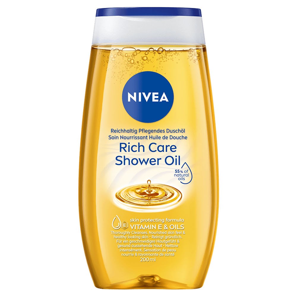 Nivea Rich Care Shower Oil - 200 ml. Kropspleje 4005900804280