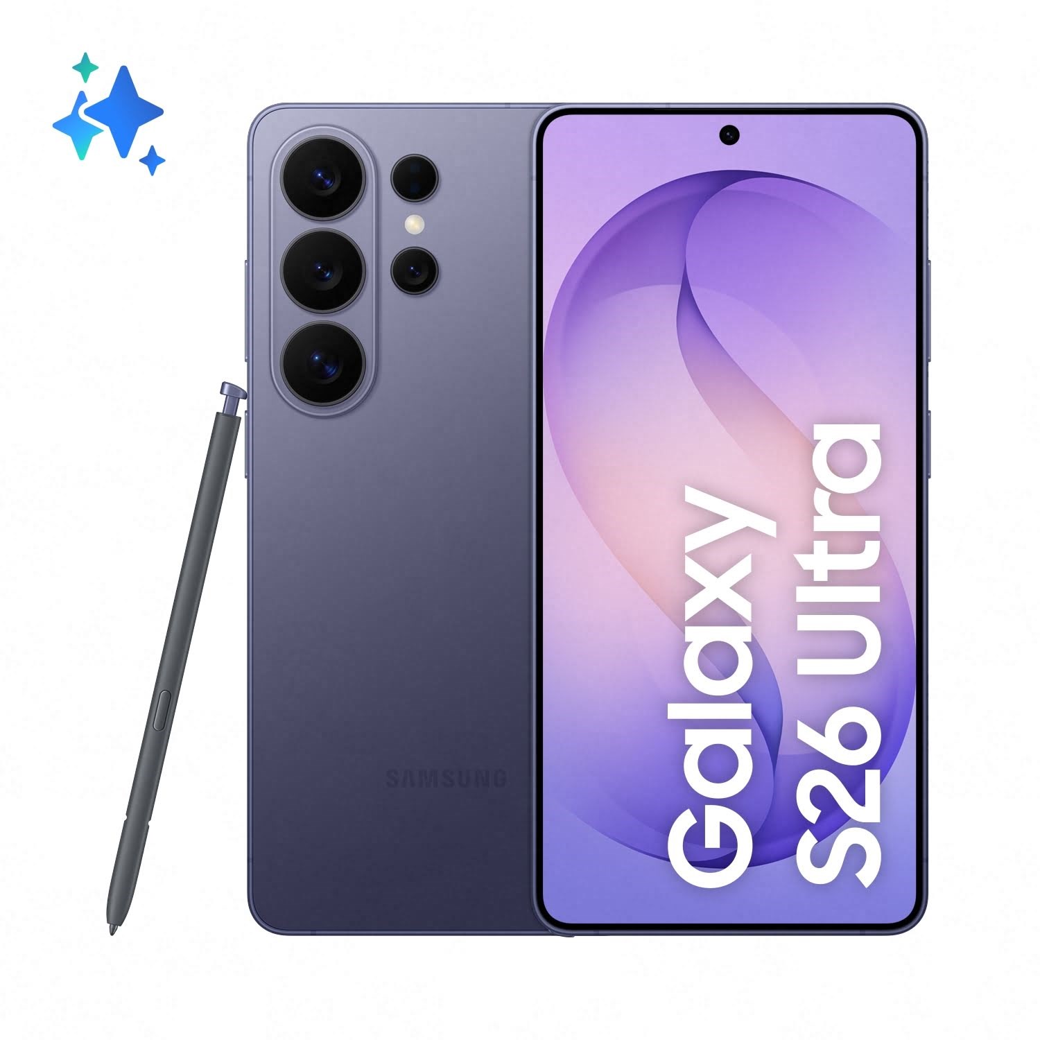 Samsung Galaxy S26 Ultra 256GB/12GB - Cobalt Violet Mobiltelefon Lilla SM-S948BZVDEUB