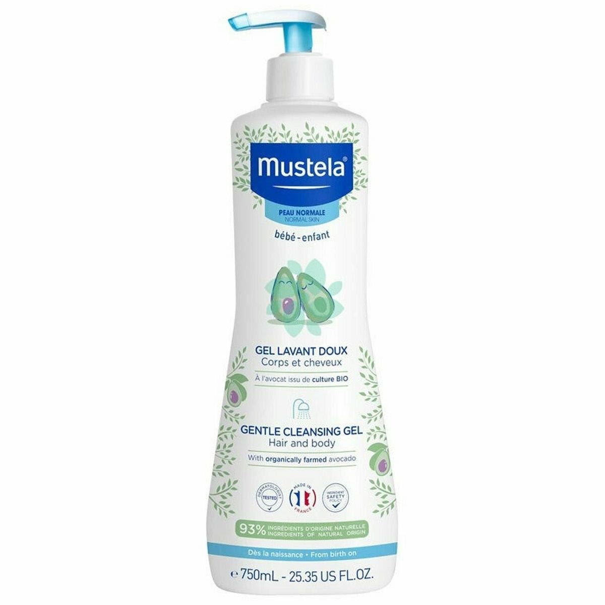 Mustela Avocado Gentle Cleansing Gel 750 ml Ansigtspleje 3504105035471