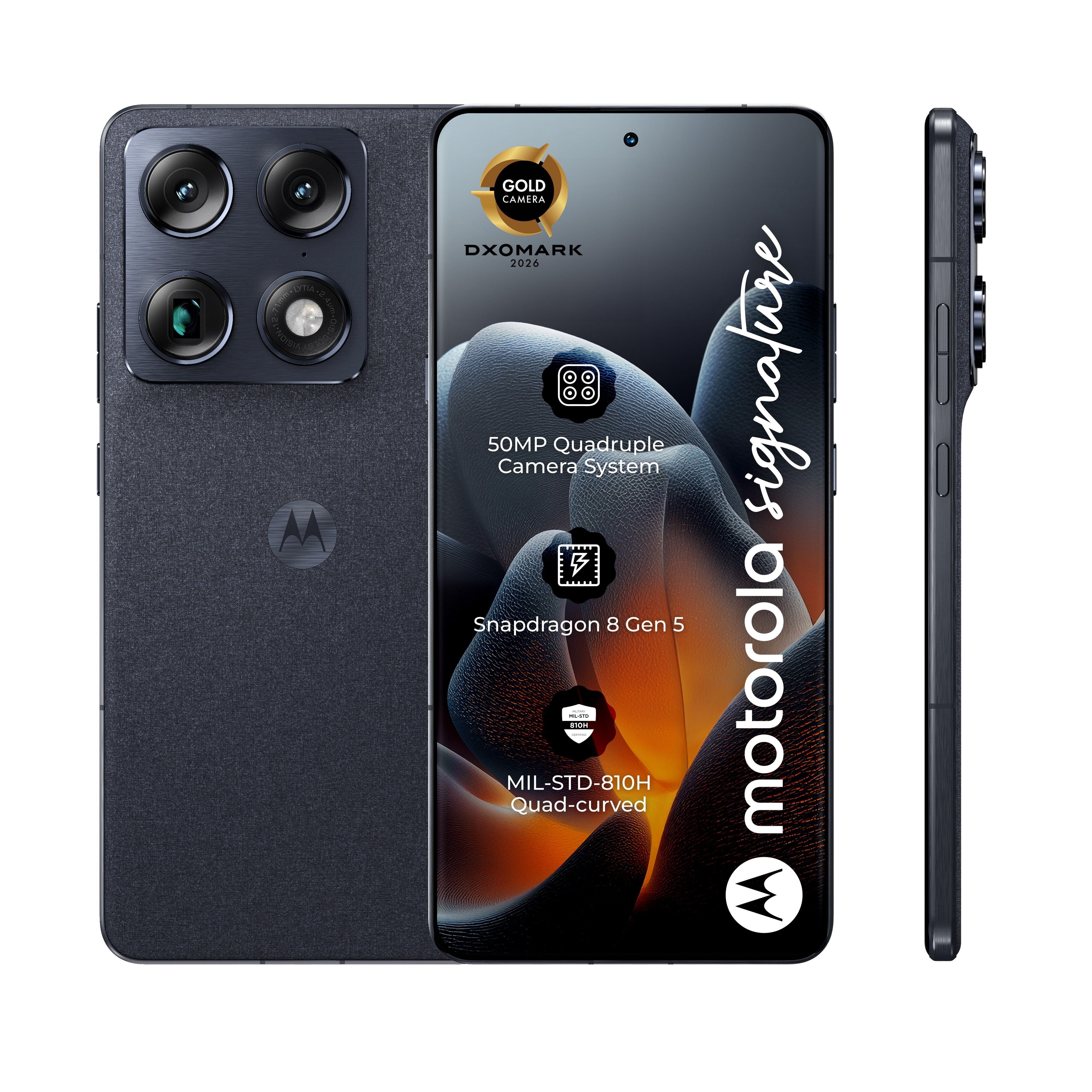 Motorola signature 512GB/16GB - PANTONE Carbon Mobiltelefon Blå PBAB0002SE