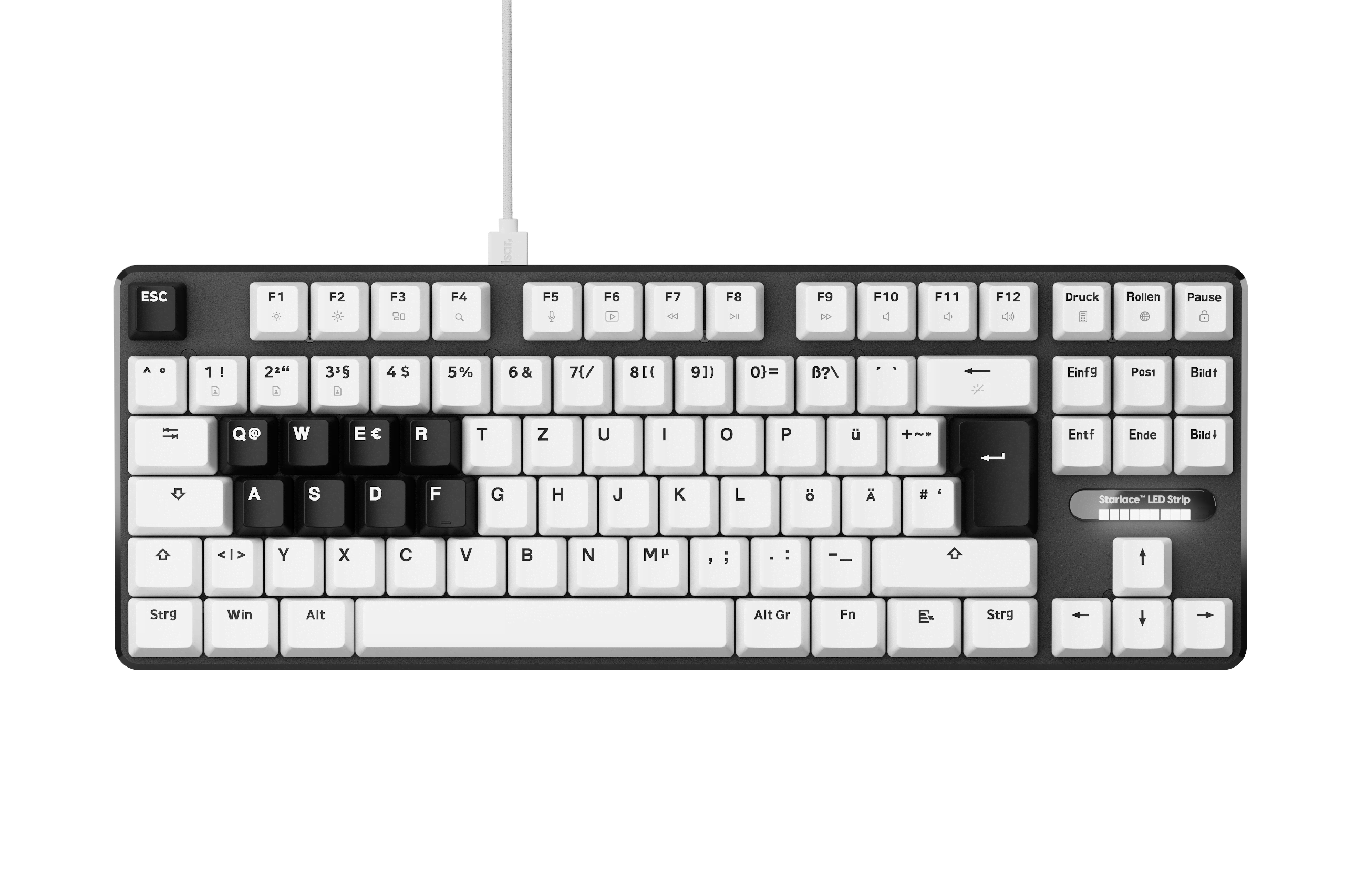 Pulsar PCMK 3 HE TKL - Gaming Tastatur - Uden Numpad - Nordisk - Hvid Tastatur PCMK3HE822