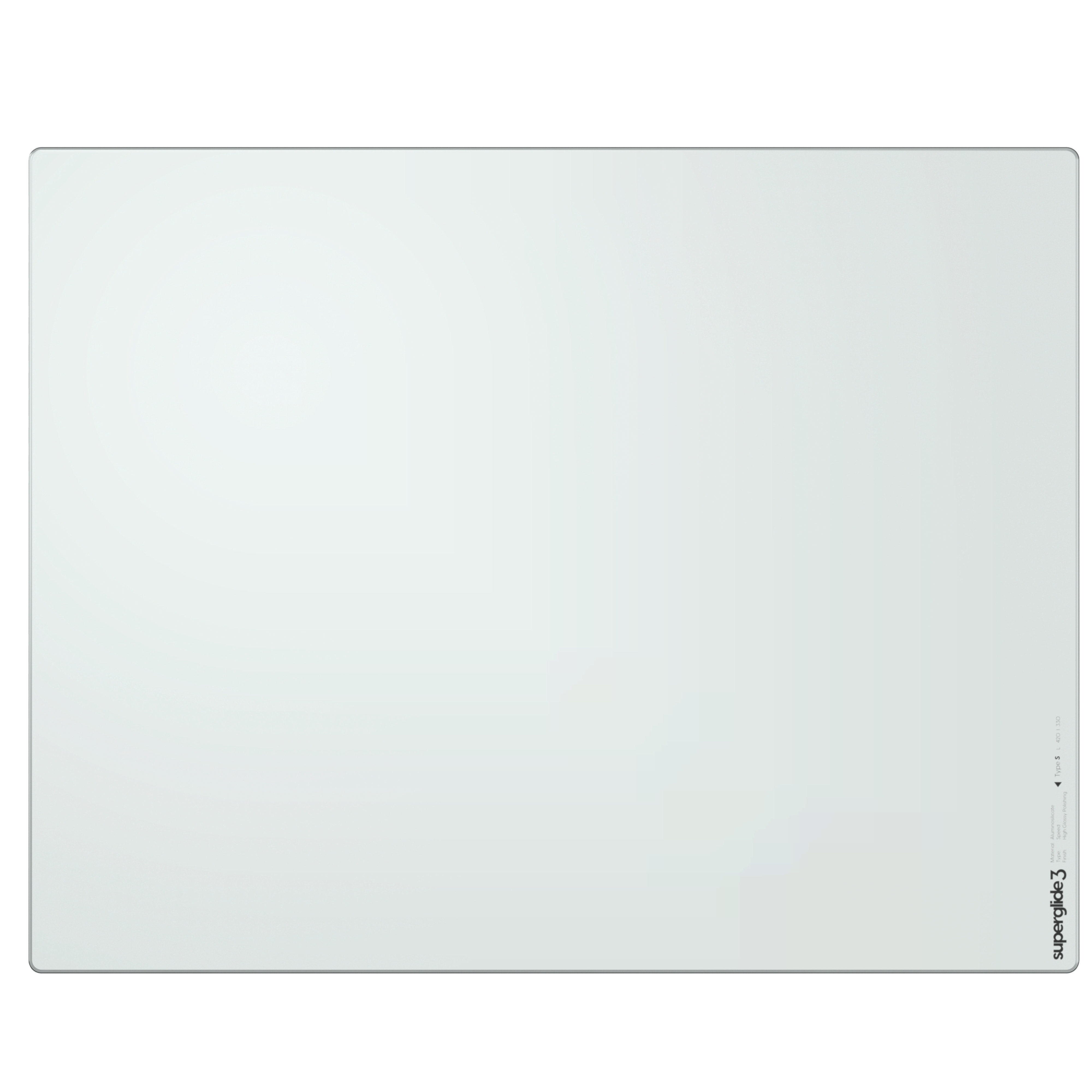 Pulsar Superglide V3 Glass Pad Type-S - Large - Hvid Musemåtte SGPLW3S