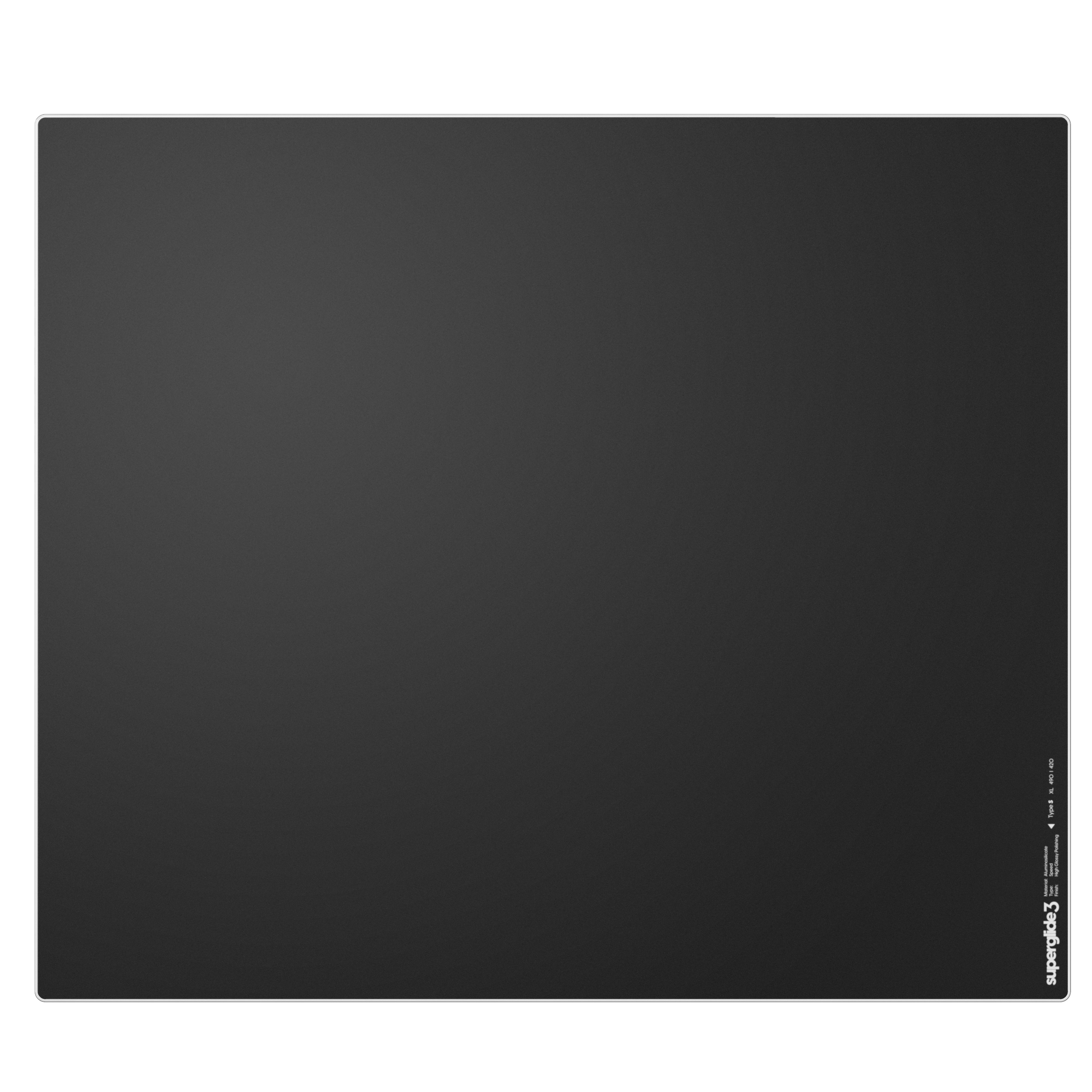 Pulsar Superglide V3 Glass Pad Type-S - XL - Sort Musemåtte SGPXLB3S