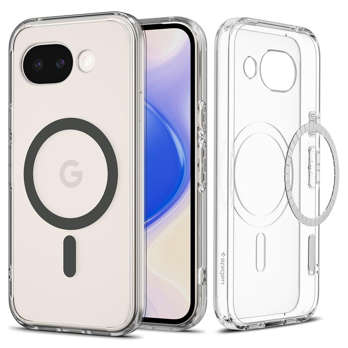 Spigen Ultra Hybrid MagSafe - Clear Graphite - Google Pixel 10a Mobilcover ACS11277