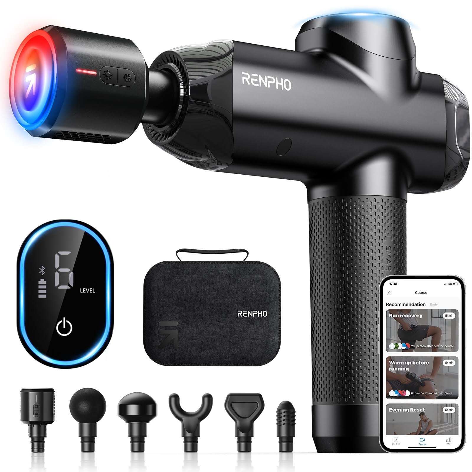 RENPHO Power Massage Gun Masse PEU-R-C001SH-BK
