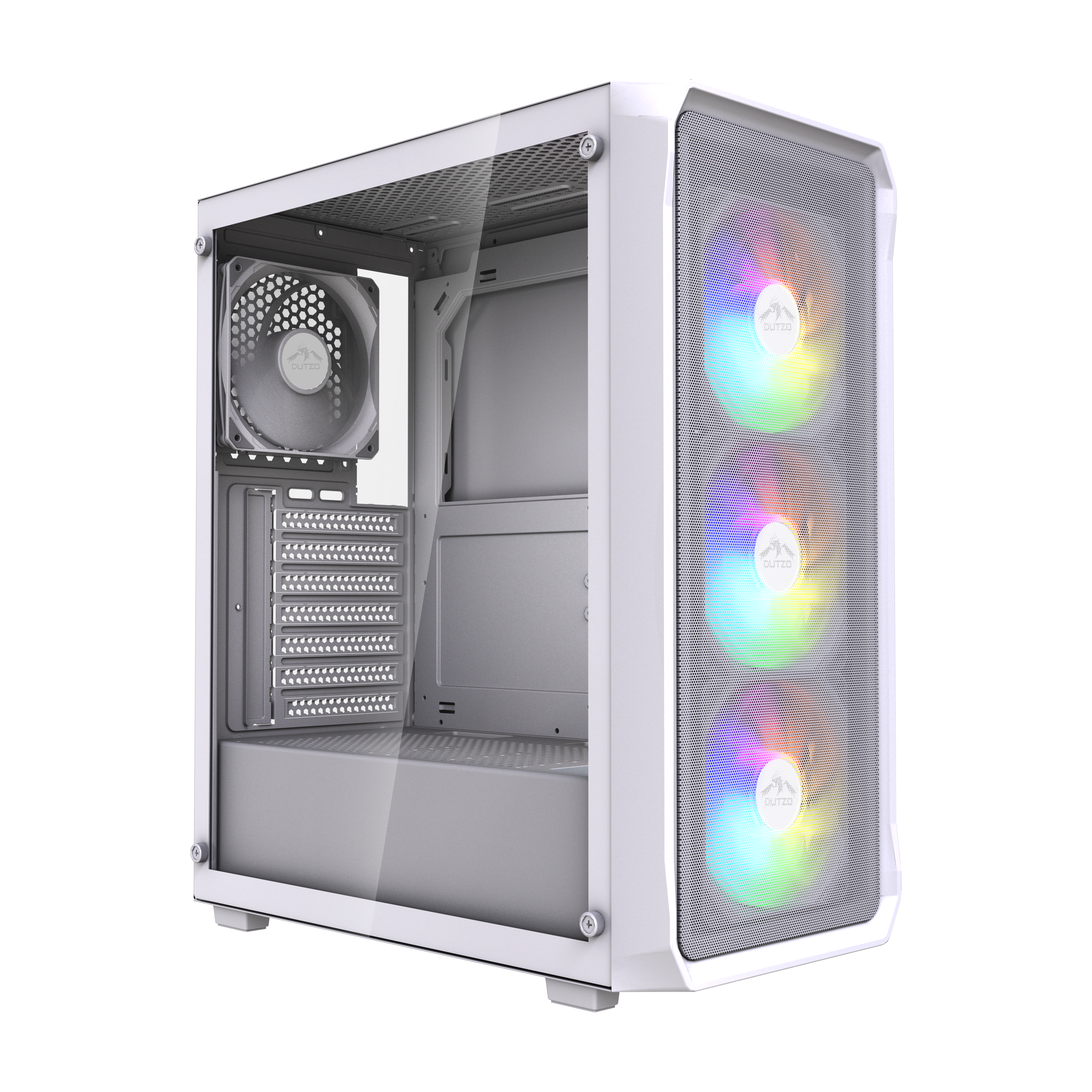 DUTZO C322 Mesh ARGB - Kabinet - Miditower - Hvid Kabinet C322_MESH_ARGB-W