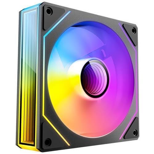 DUTZO INF 120 PWM ARGB Reverse - Kabinet køler - 120mm - Sort med RGB LED lys - 29 dBA