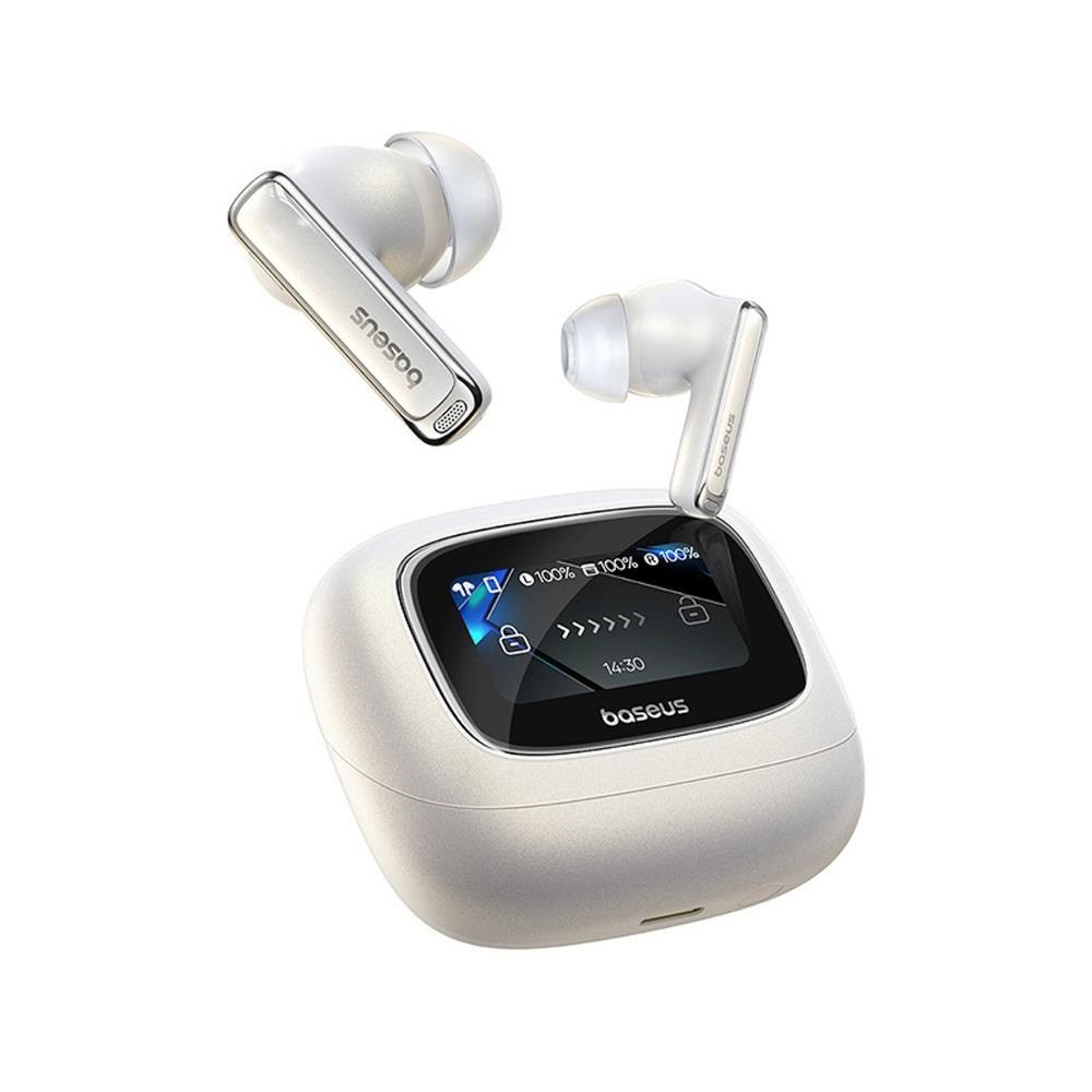 Baseus Bowie M2s Ultra TWS Wireless In-Ear Headphones with Interactive Screen - White Hovedtelefoner Og Headset Hvid A00074101213-00
