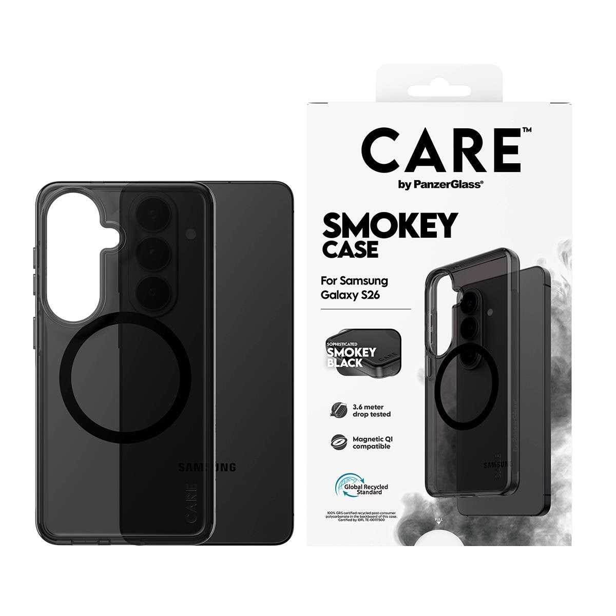 CARE by PanzerGlass Urban Explorer Case Smokey w. Black Qi Samsung Galaxy S26