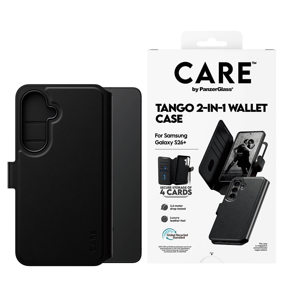 CARE by PanzerGlass Tango 2-in-1 Wallet Case w. Qi Samsung Galaxy S26+ Mobilcover CR21503