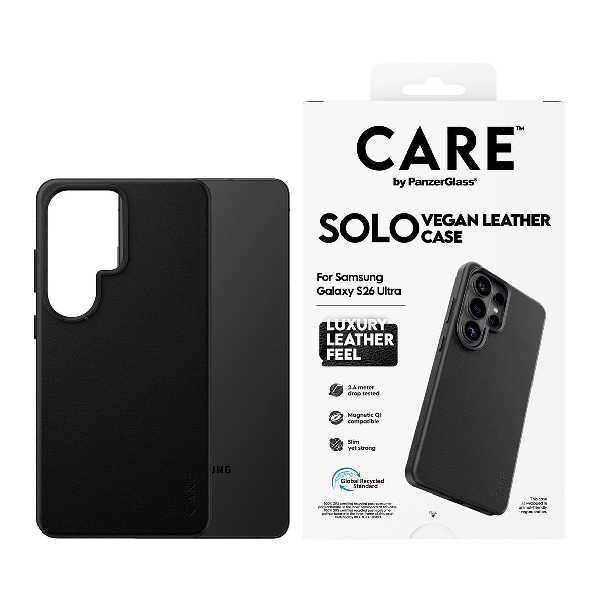 CARE by PanzerGlass Solo Case Black w. Qi Samsung Galaxy S26 Ultra Mobilcover CR11421