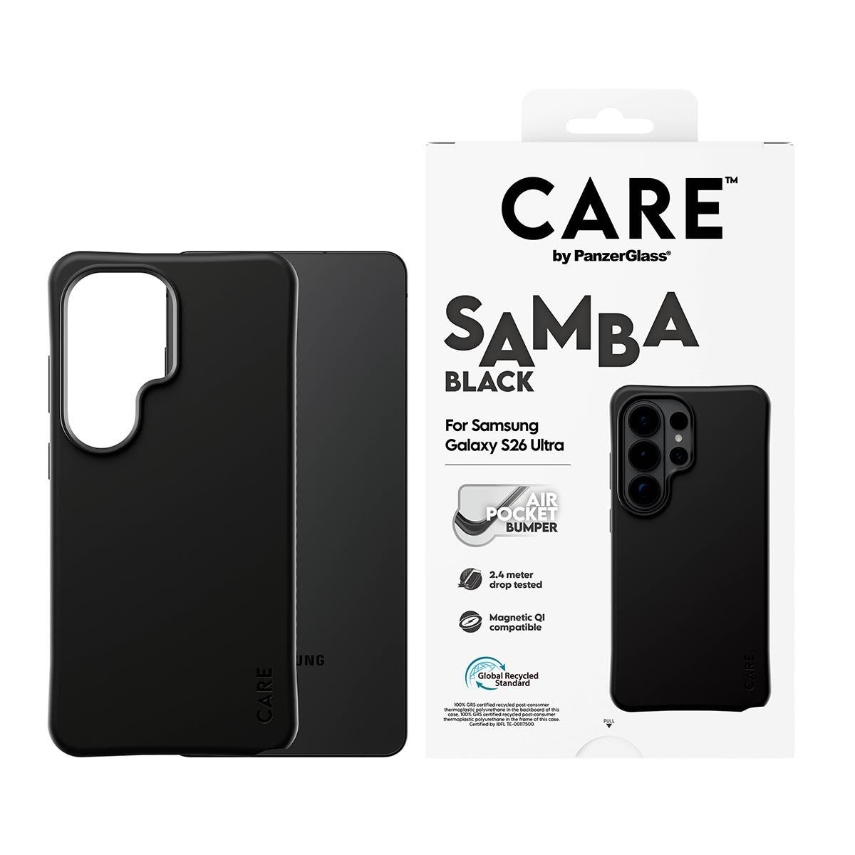 CARE by PanzerGlass Samba Case Black w. Qi Samsung Galaxy S26 Ultra Mobilcover CR66313