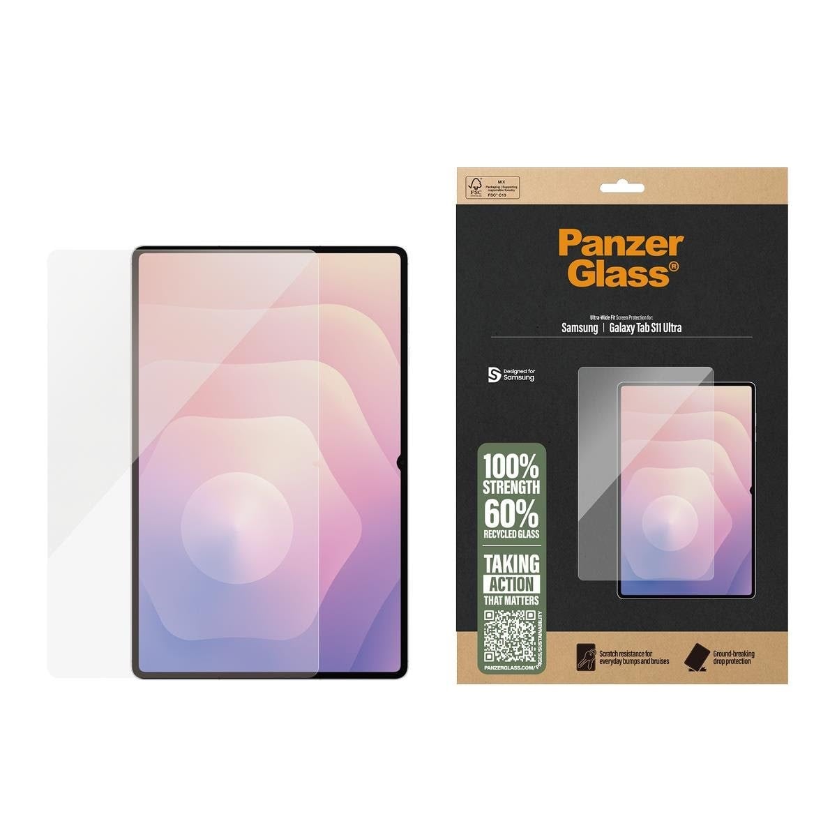 PanzerGlass Screen Protector Samsung Galaxy Tab S11 Ultra | Ultra-Wide Fit