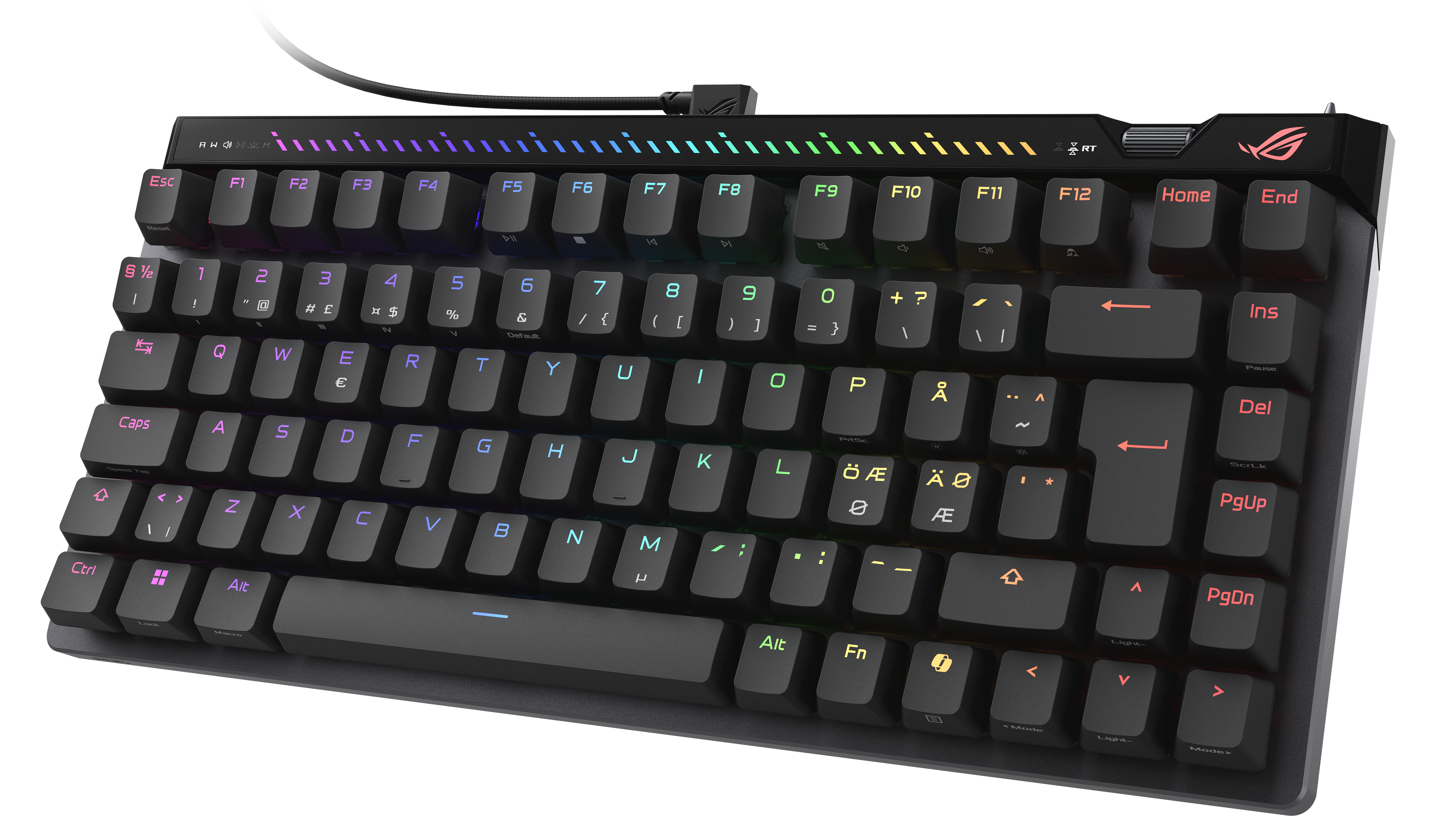 ASUS ROG Falchion Ace 75 HE - Gaming Tastatur - Uden Numpad - Nordisk - Sort