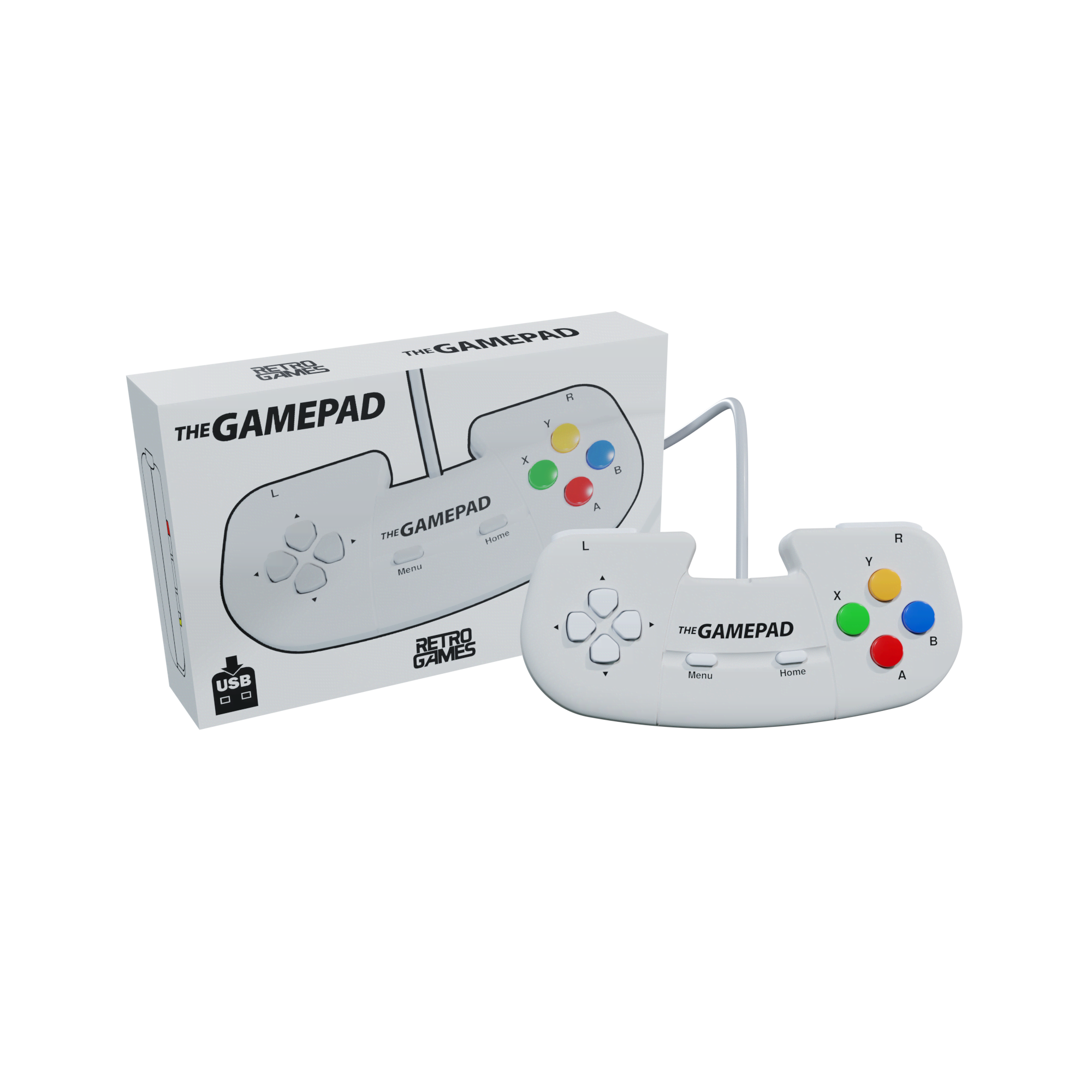 Retro Games THEGAMEPAD - White - Wired Controller