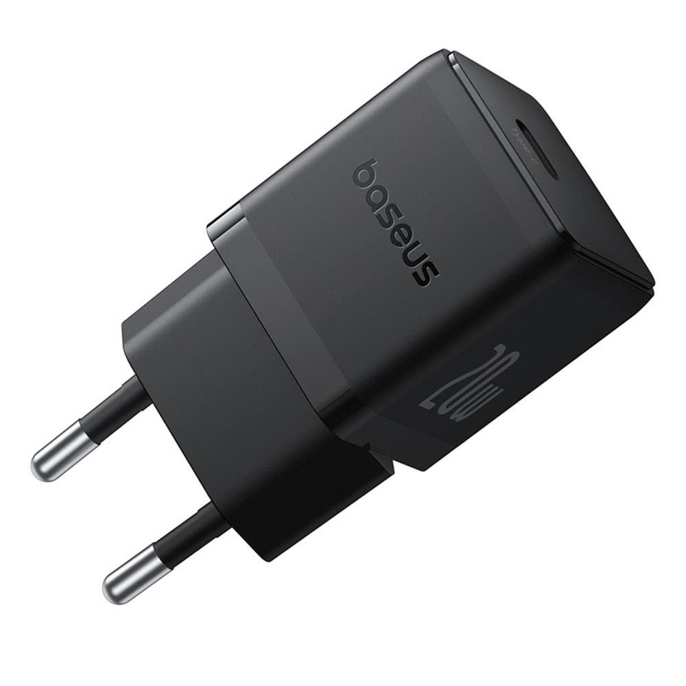 Baseus Palm 1C 20W Wall Charger (with Mini White USB-C 60W (20V/3A) 1m Cable) - Black Mobil Oplader P10111602113-01