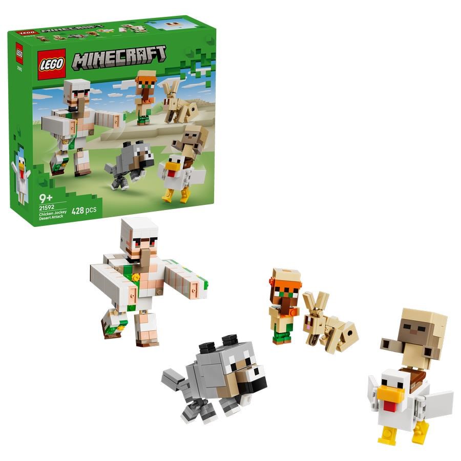 LEGO Minecraft 21592 Hønsejockey-ørkenangreb byggesæt 9+ år