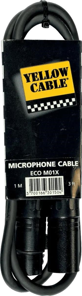 Yellow Cable M01X - XLR/XLR 1m. Audiokabel ECO M01X