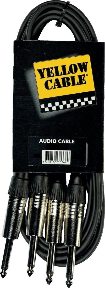 Yellow Cable K08-6 - 2 x 1/4" Jack mono - 2 x 1/4" Jack mono Audiokabel ECO K08-6