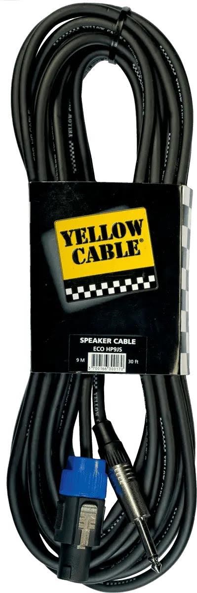 Yellow Cable HP9JS - Speakon - 1/4" Jack-højttalerkabel 9m. Audiokabel ECO HP9JS