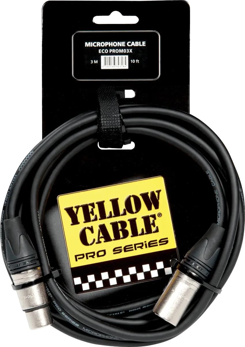 Yellow Cable PROM03X - Neutrik XLR/XLR 3m. Audiokabel ECO PROM03X