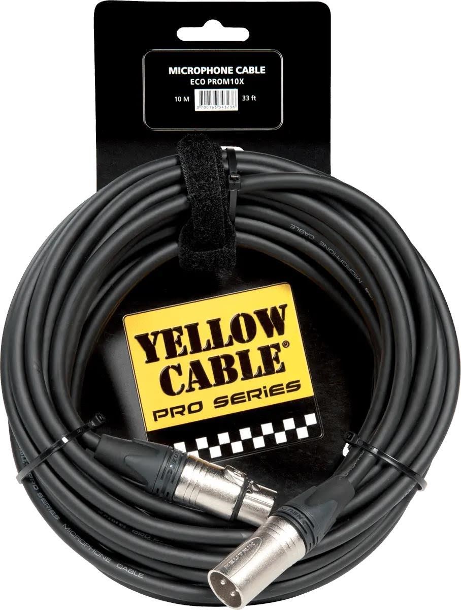 Yellow Cable PROM10X - Neutrik XLR/XLR 10m. Audiokabel ECO PROM10X