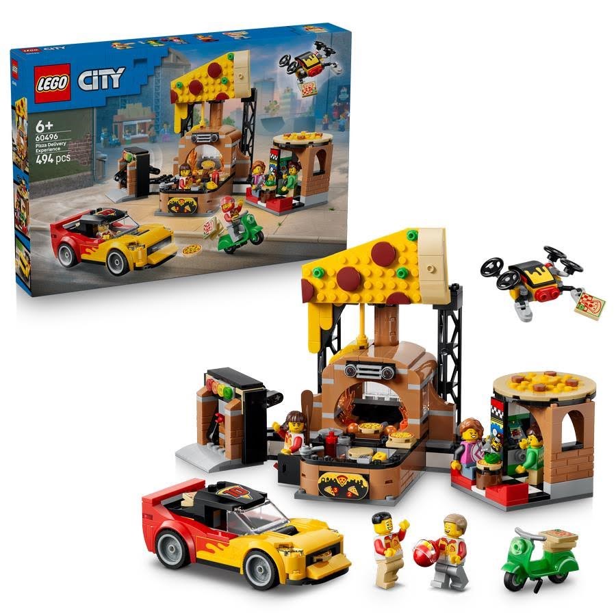 LEGO City 60496 Pizzeria med udbringningsfartøjer legetøj 6+ år