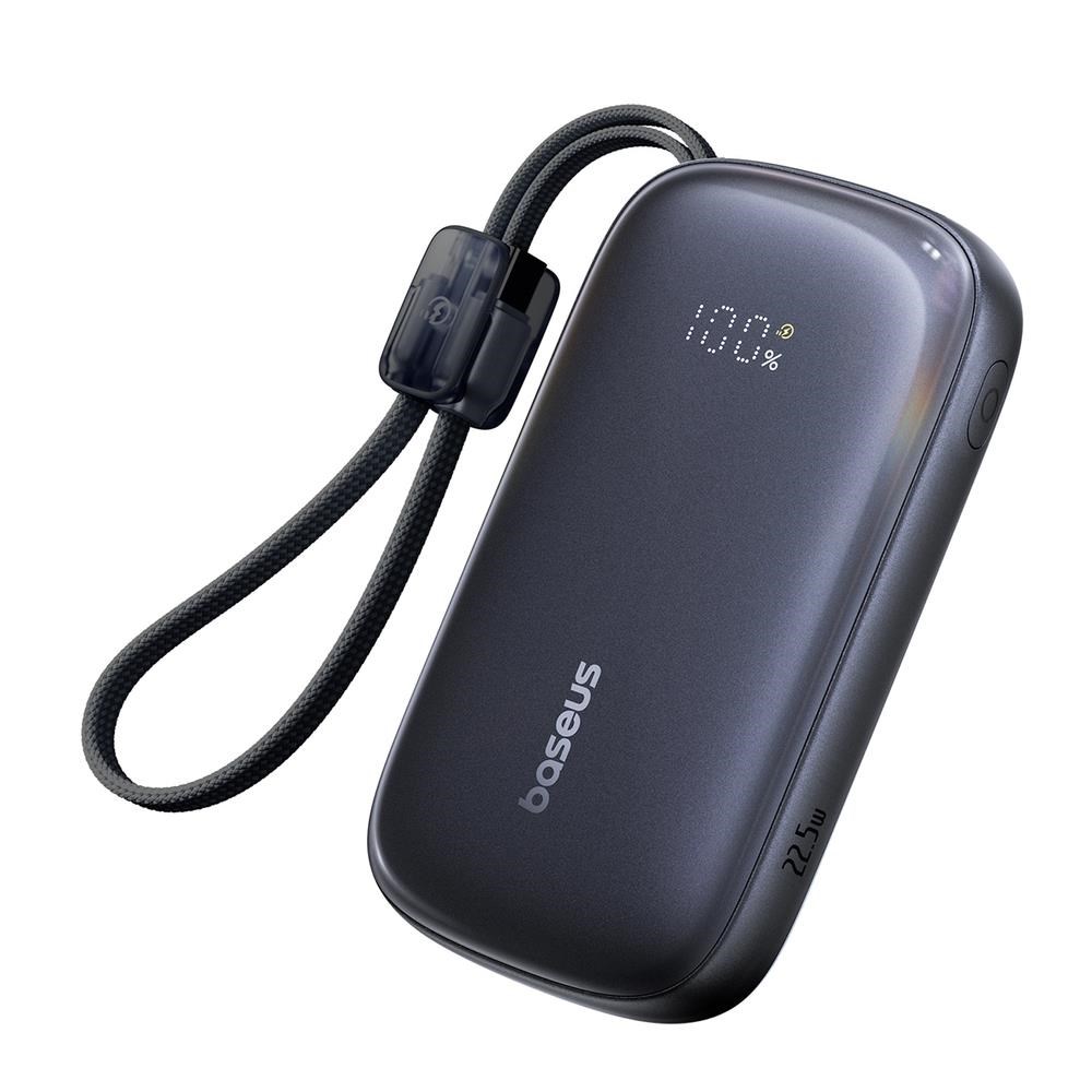 Baseus EnerFill FC21 Qpow 3 Ultra 20000mAh 22.5W Powerbank with Display and Cable Included - Black - 20000 mAh Powerbank Sort E0027M00