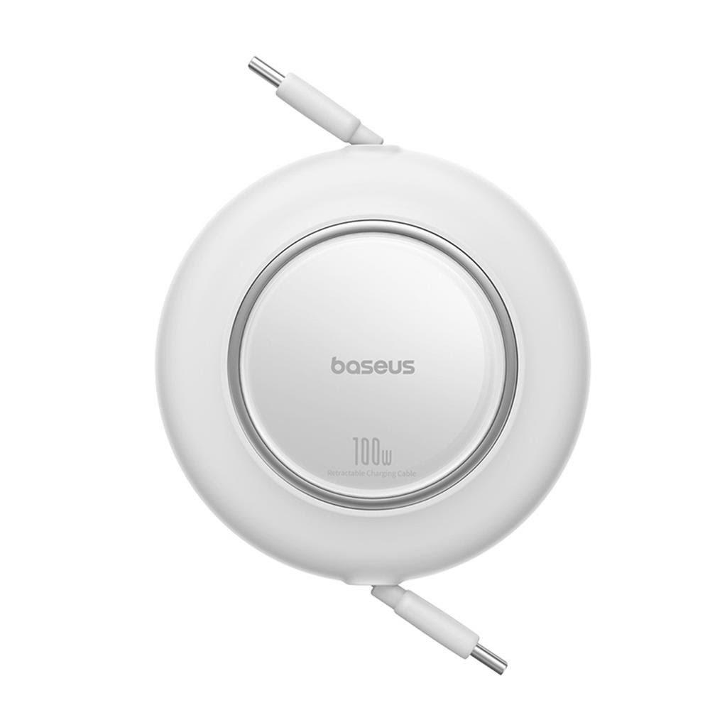 Baseus Free2Pull Mini 100W Retractable USB-C Cable - USB-C 2m - White Usb Kabel Hvid P10364500213-00