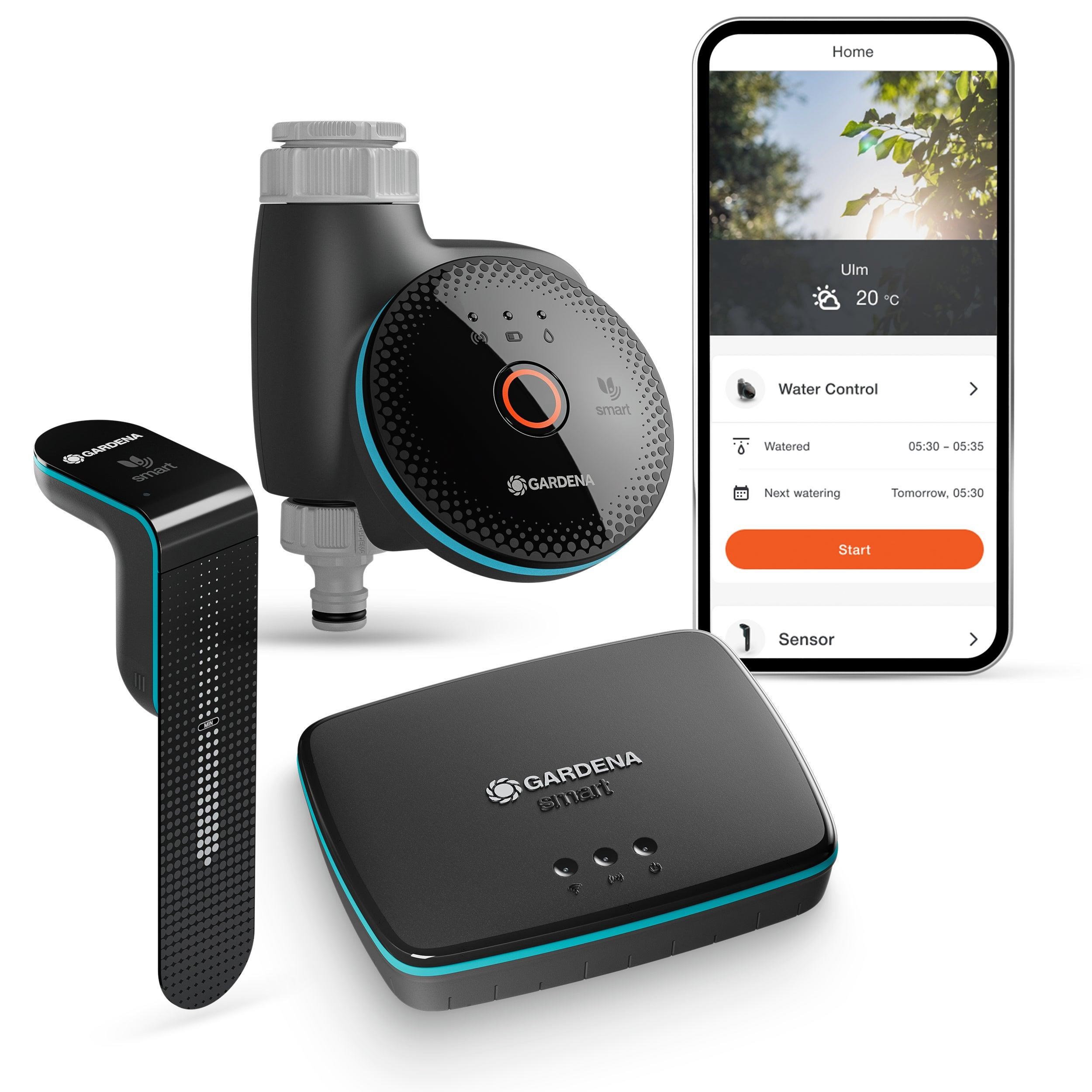 Gardena smart vandingscomputer m. gateway og sensor, sæt Havevanding 19045-20.000.00