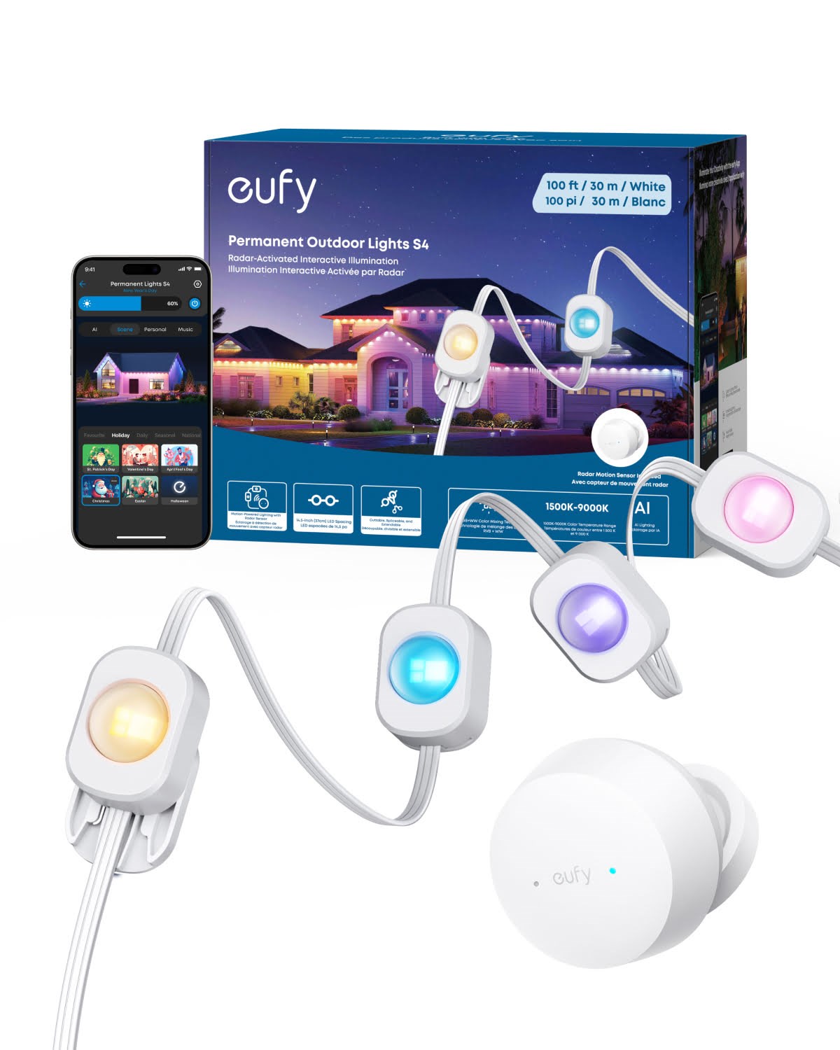 Eufy Permanent Udendørs Lys S4 30 m Smart Home T8L04421