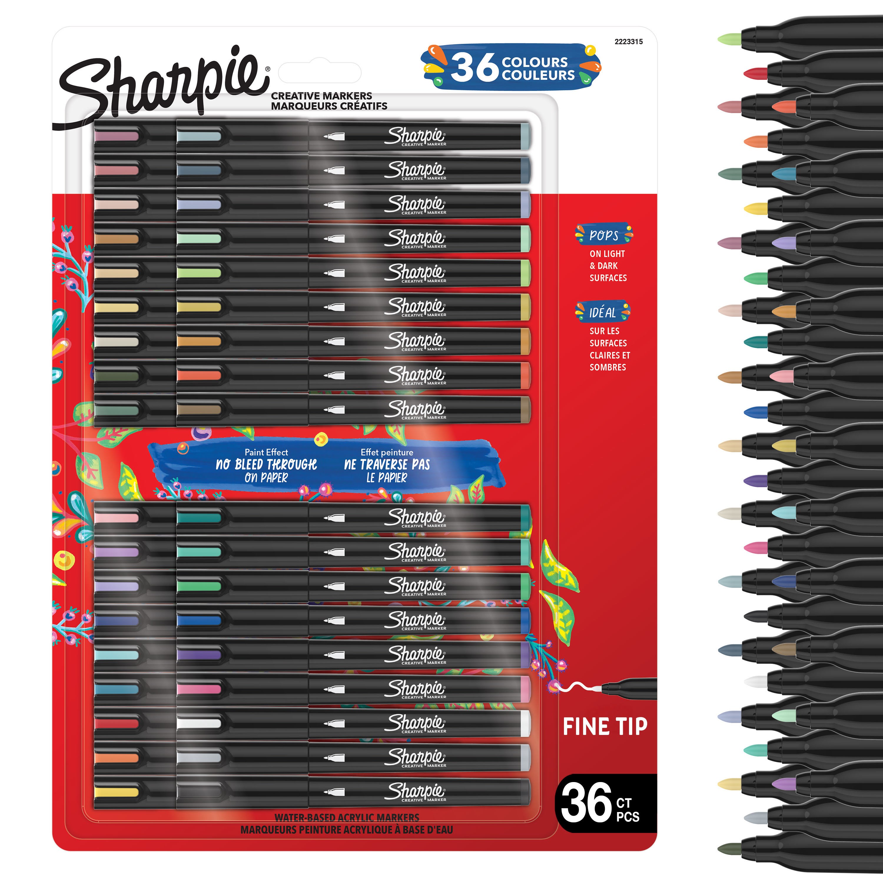 Sharpie Creative akrylmarker assorterede farver, fin spids, 36-blister Tegneværktøj 2223315