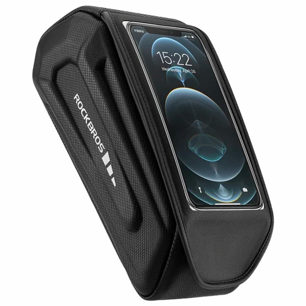 Rockbros 30120064001 waterproof frame bicycle bag with phone cover - black Mobil Tilbehør