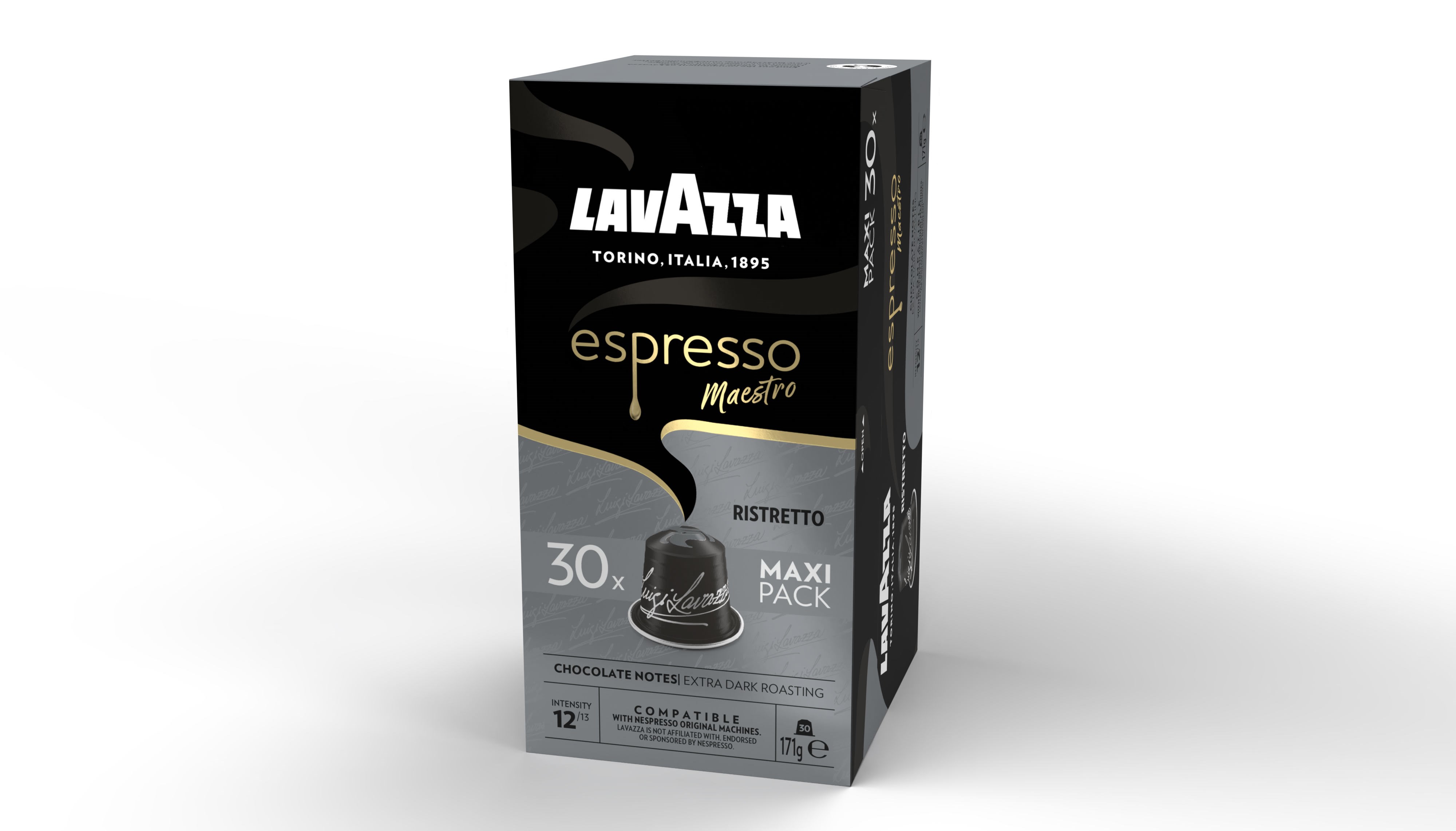 Lavazza Espresso Risretto Aluminium caps - 30 pcs Kaffemaskine Sort 7148