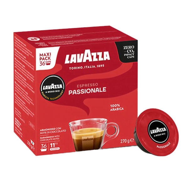 Lavazza A Modo Mio Passionale caps - 36 pcs Kaffemaskine Rød 8715