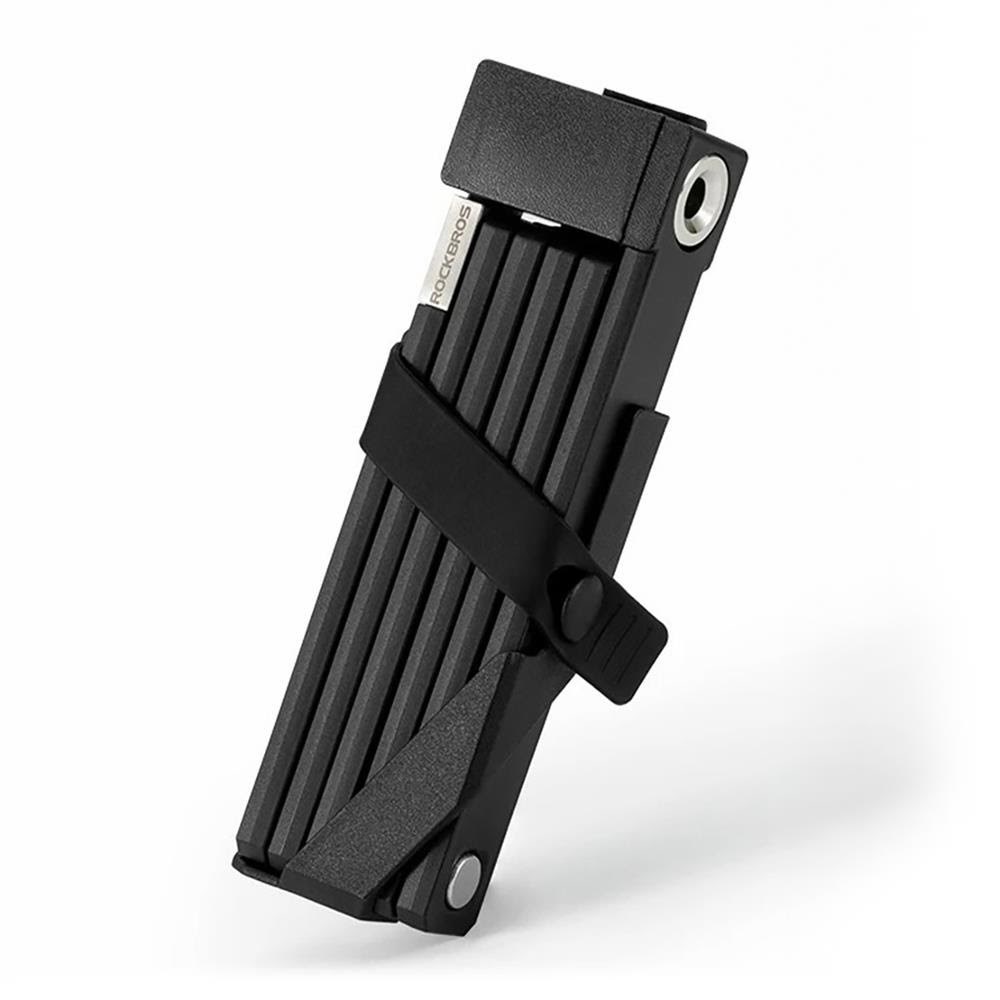 Rockbros 32140003001 foldable bicycle lock with key and handle 68cm - black Cykeltilbehoer