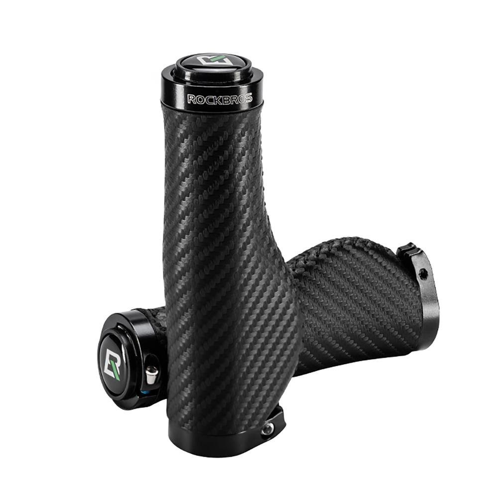 Rockbros Bike Grips Twisted Ergonomic Anti-Slip Grips - Black Cykeltilbehoer 8386824307764