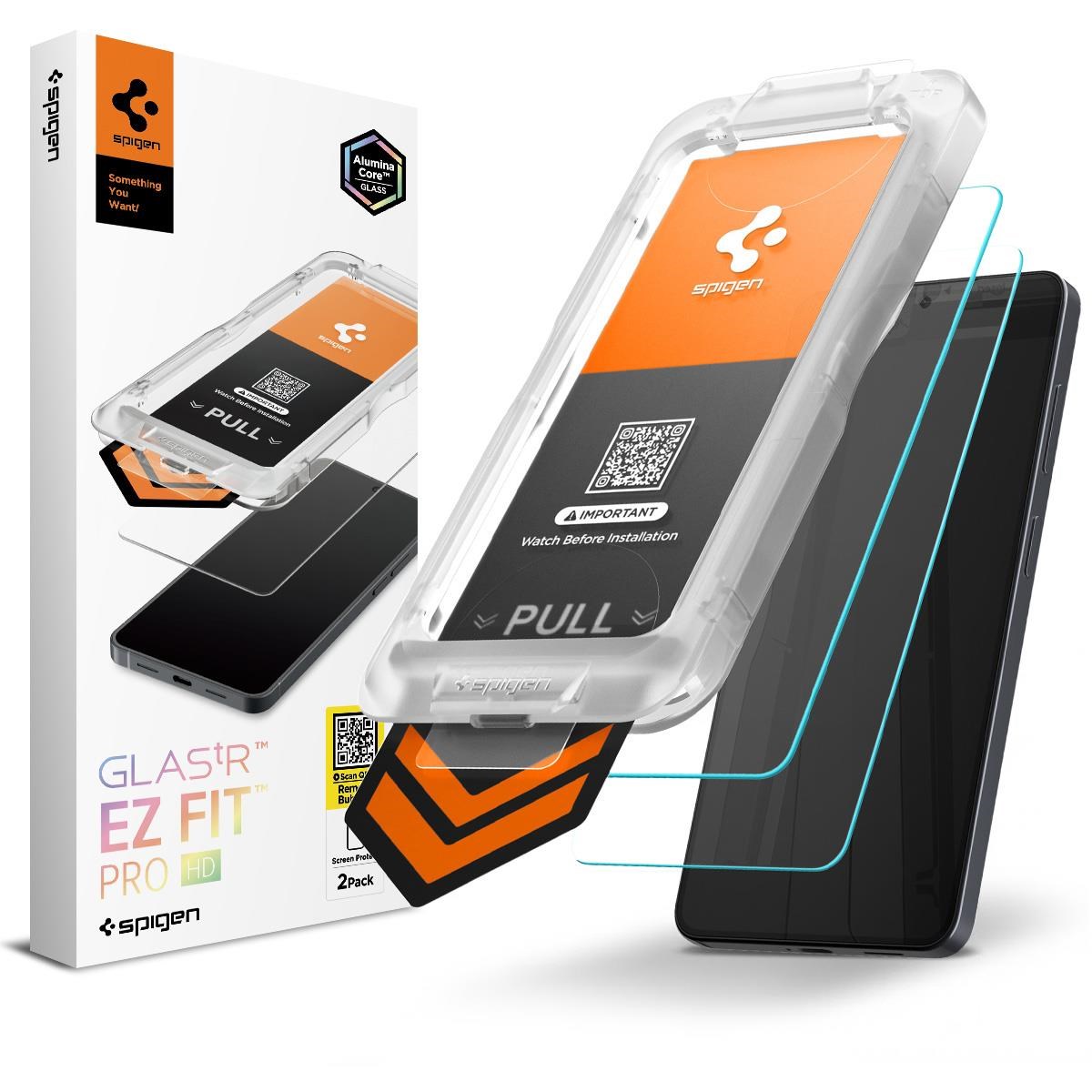 Spigen Glass tR EZ Fit Pro HD 2 Pack - transparency - Samsung Galaxy S26+ Beskyttelsesglas AGL11084