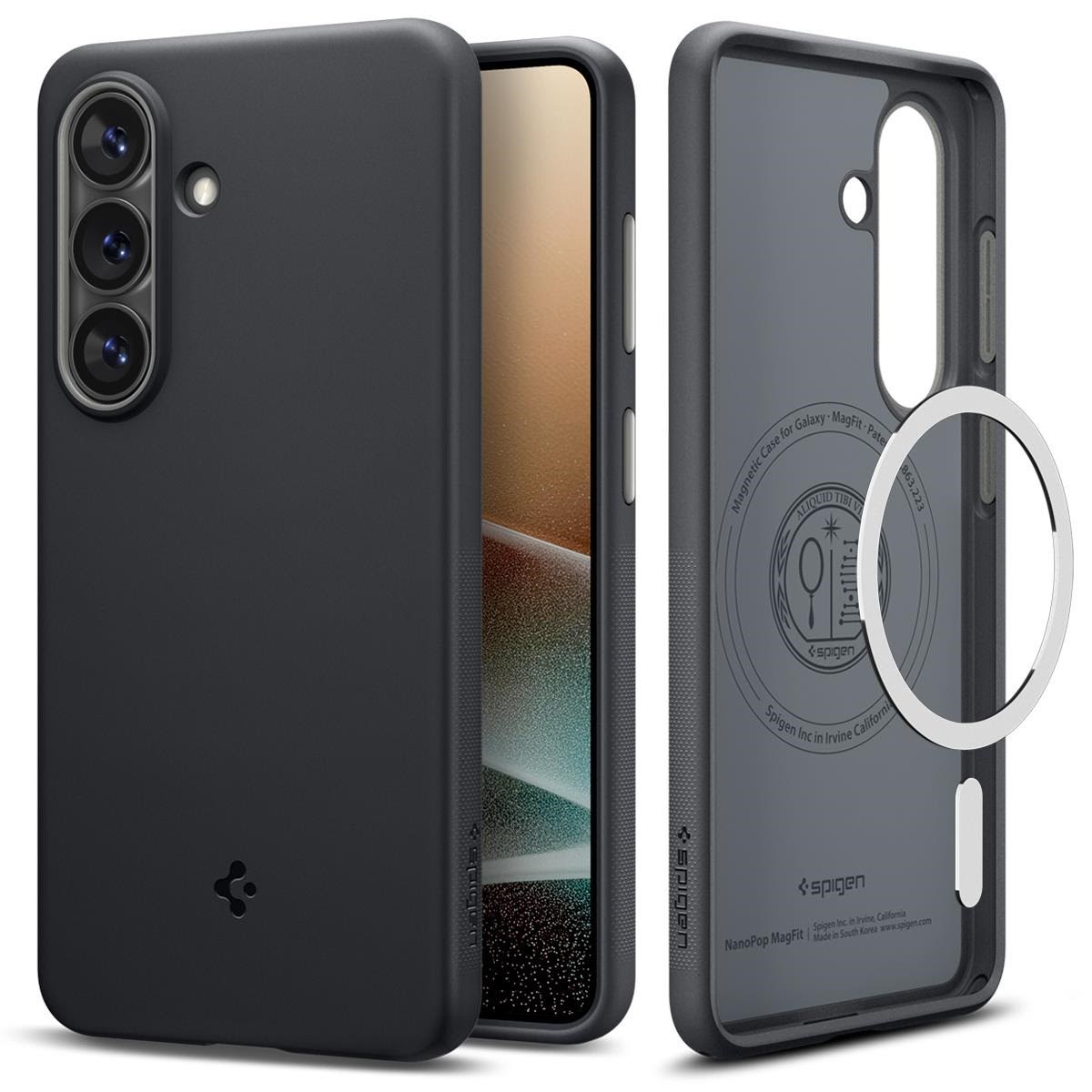 Spigen Nano Pop MagSafe - black sesame - Samsung Galaxy S26 Mobilcover ACS11066