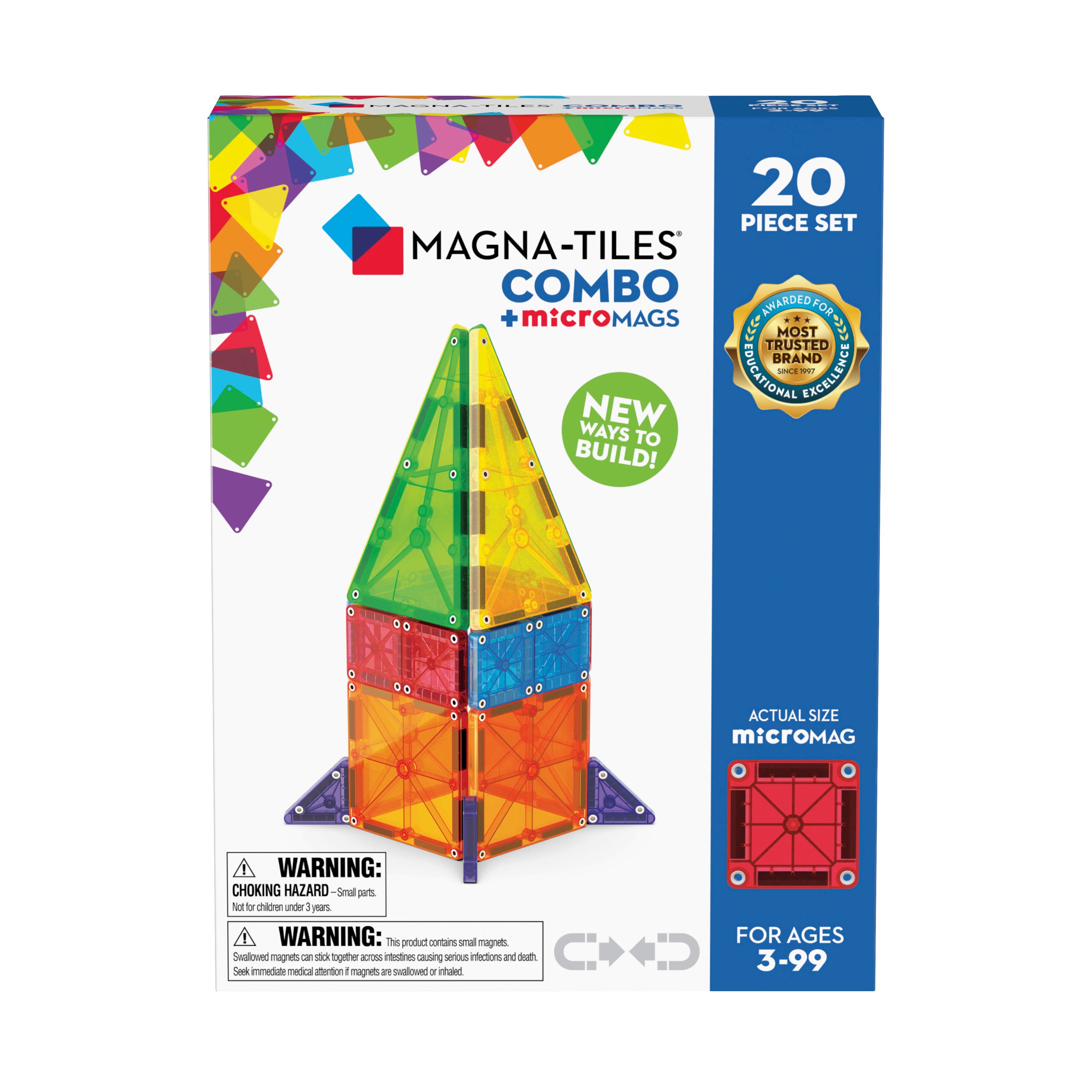 Magna-Tiles microMAGS 20pcs Konstruktionslegetøj 90292