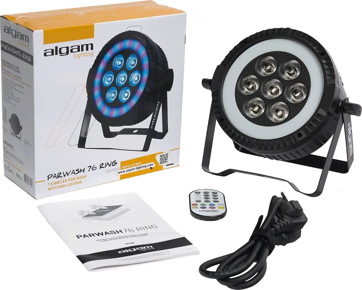 Algam Lighting 7 x 6W LED Par Wash med RGB LED-ring Musikinstrument LAL PARWASH76-RING
